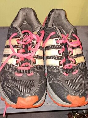 Adidas Kanadia TR4 Trail Running Shoes Grey Pink Women's Size 8.5
